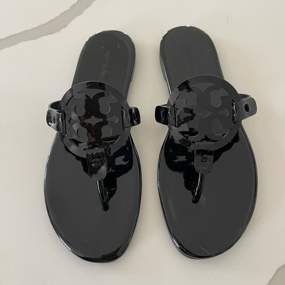 Tory Butch Miller patent leather sandal size 8